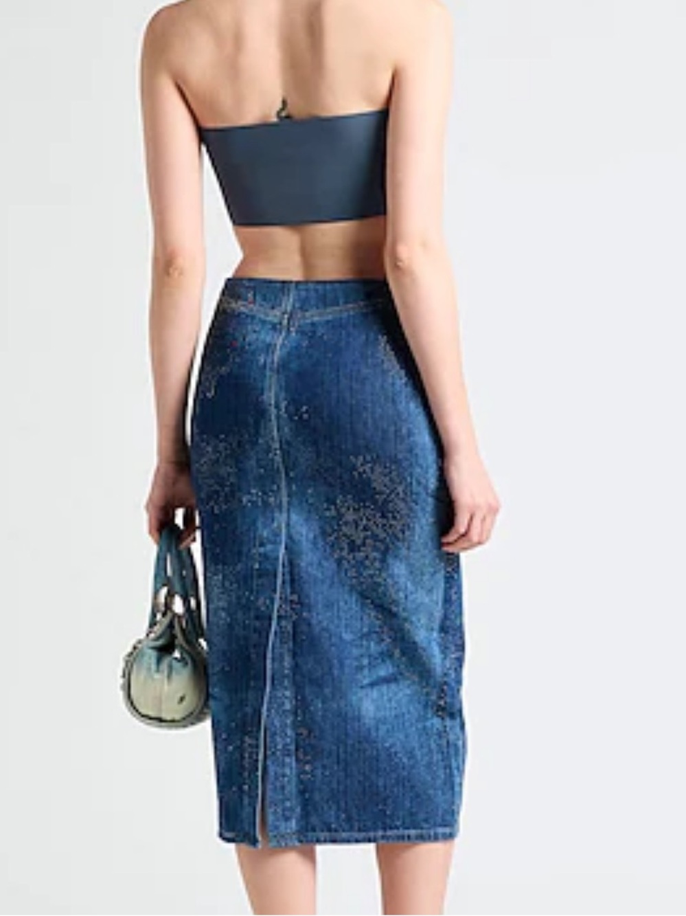 Diesel Dark Blue Straight Denim Skirt